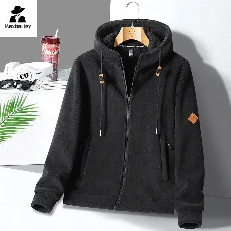 Unisex Winter Fleece-Lined Hoodie Jacket