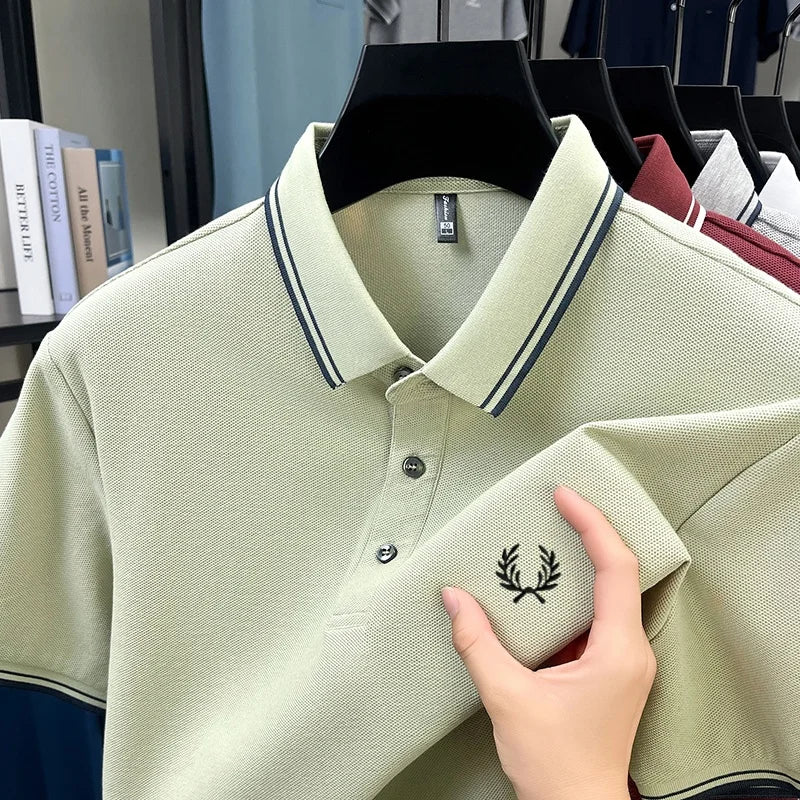 Men’s Zipper Polo Shirt