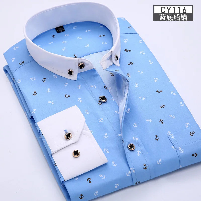 Men's Slim Fit Printed Shirt