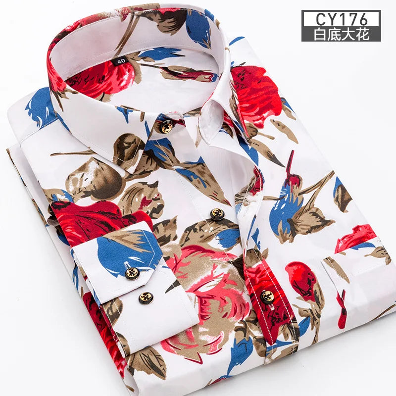 Men's Slim Fit Printed Shirt