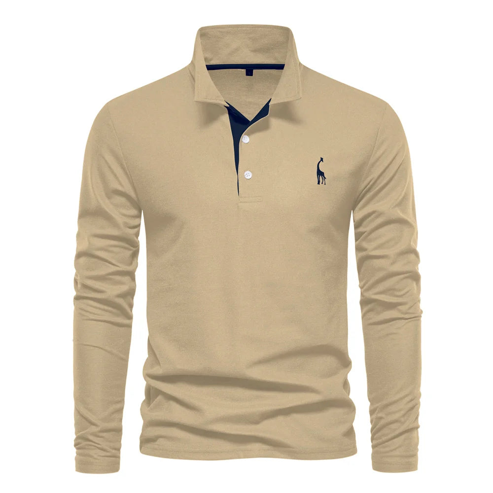 Men's AIOPESON Deer Embroidery Polo