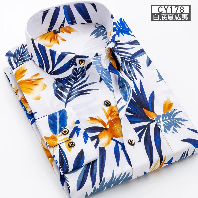Men's Slim Fit Printed Shirt