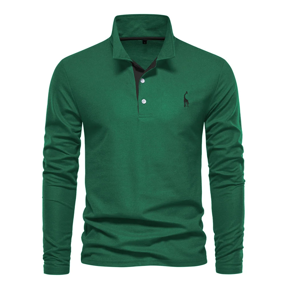 Men's AIOPESON Deer Embroidery Polo