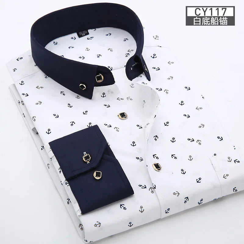 Men's Slim Fit Printed Shirt
