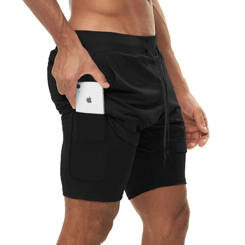 Men’s 2-in-1 Camouflage Running Shorts