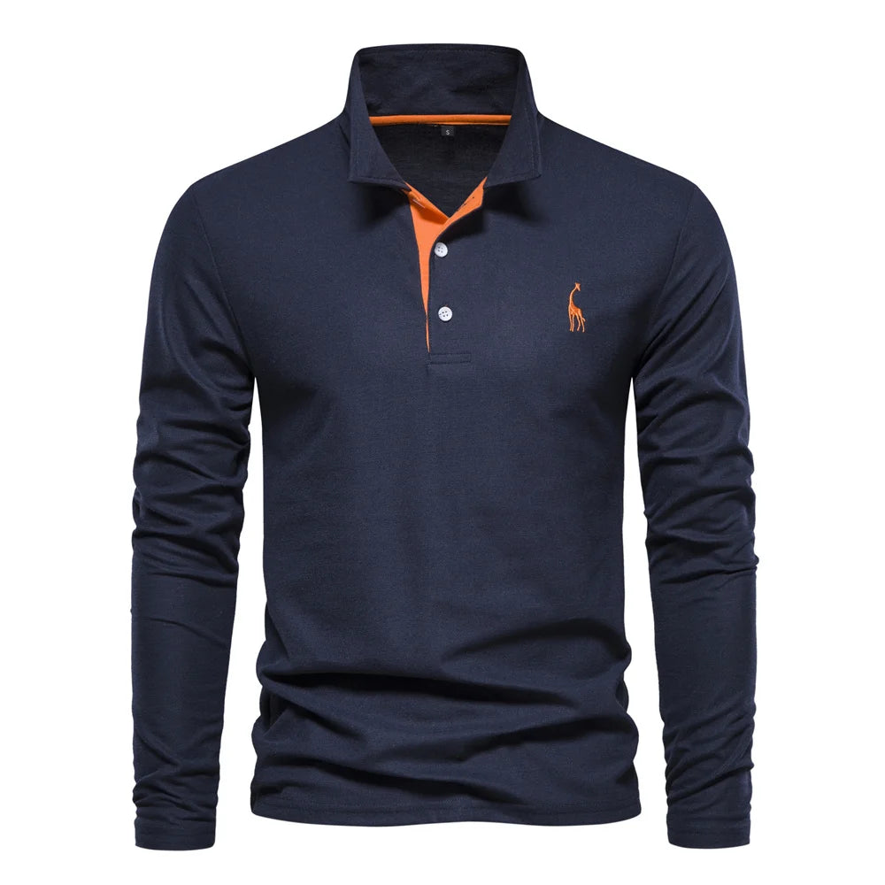 Men's AIOPESON Deer Embroidery Polo