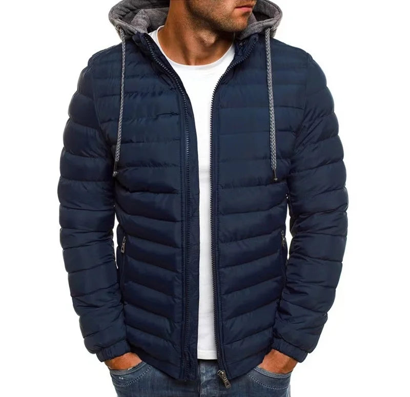 Men's Autumn Winter Loose Hooded Jacket