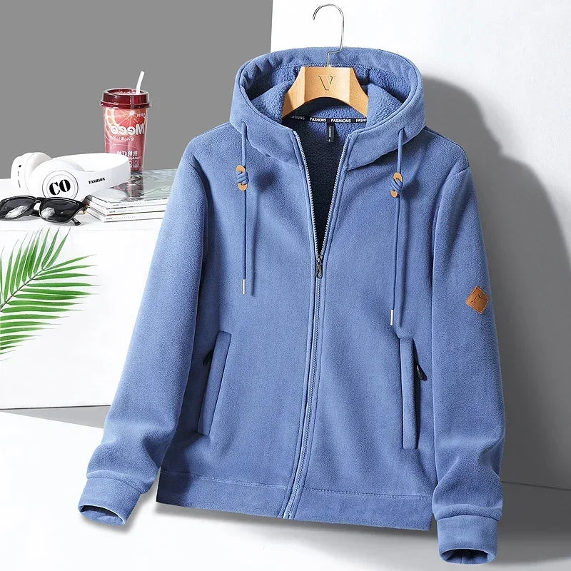 Unisex Winter Fleece-Lined Hoodie Jacket