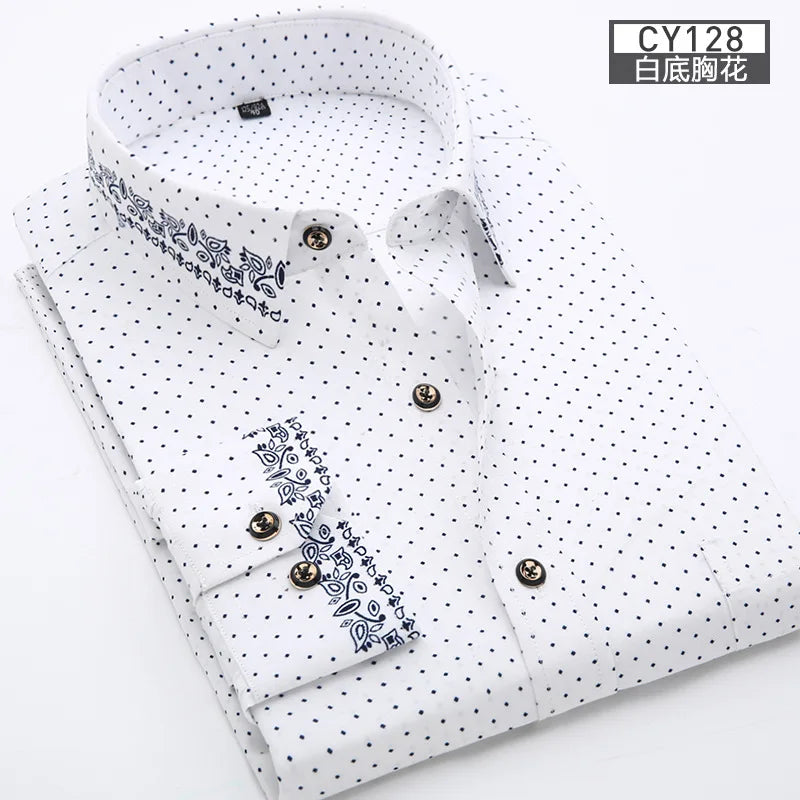 Men's Slim Fit Printed Shirt