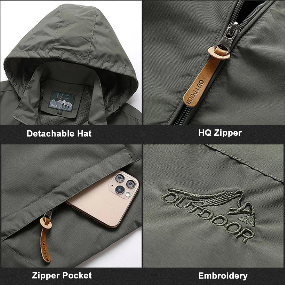 Men's Waterproof Tactical Windbreaker