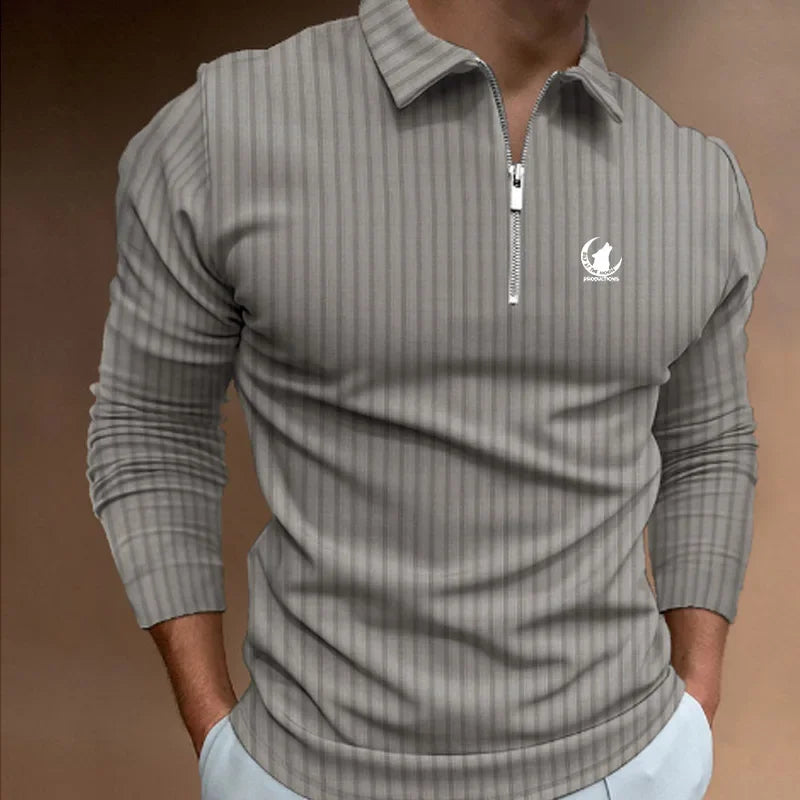 Men’s Zipper Polo Shirt