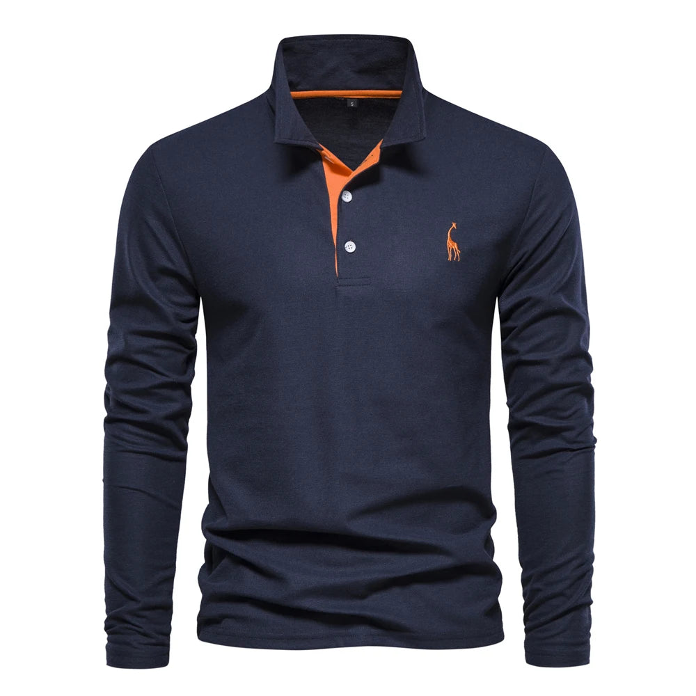 Men's AIOPESON Deer Embroidery Polo