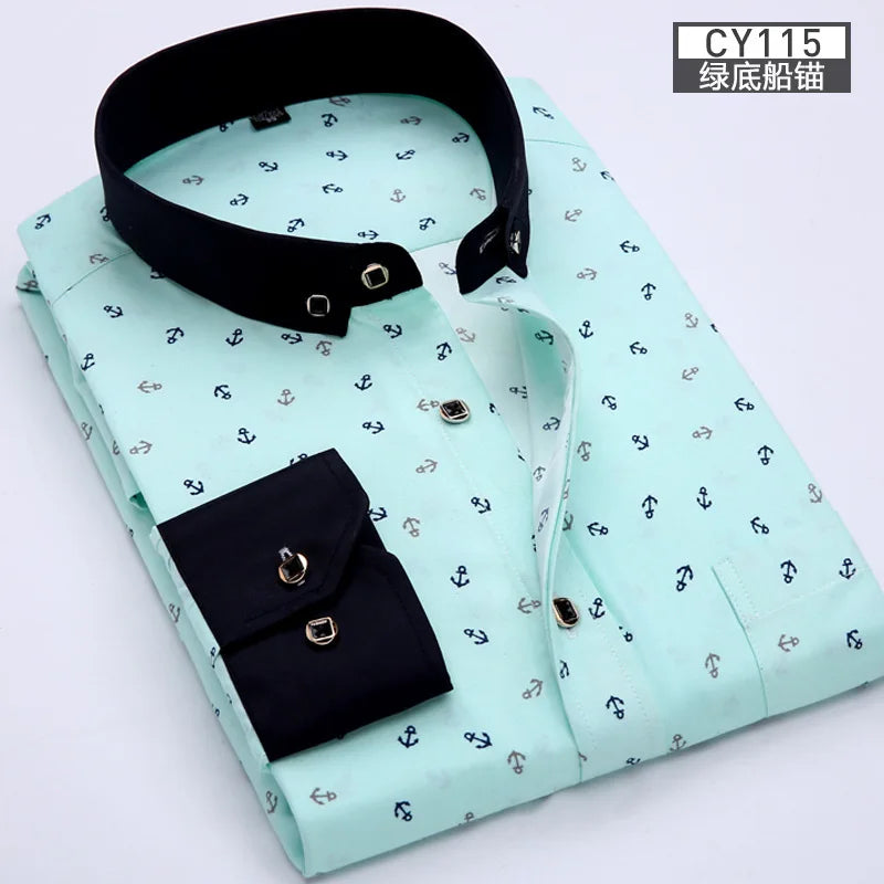 Men's Slim Fit Printed Shirt