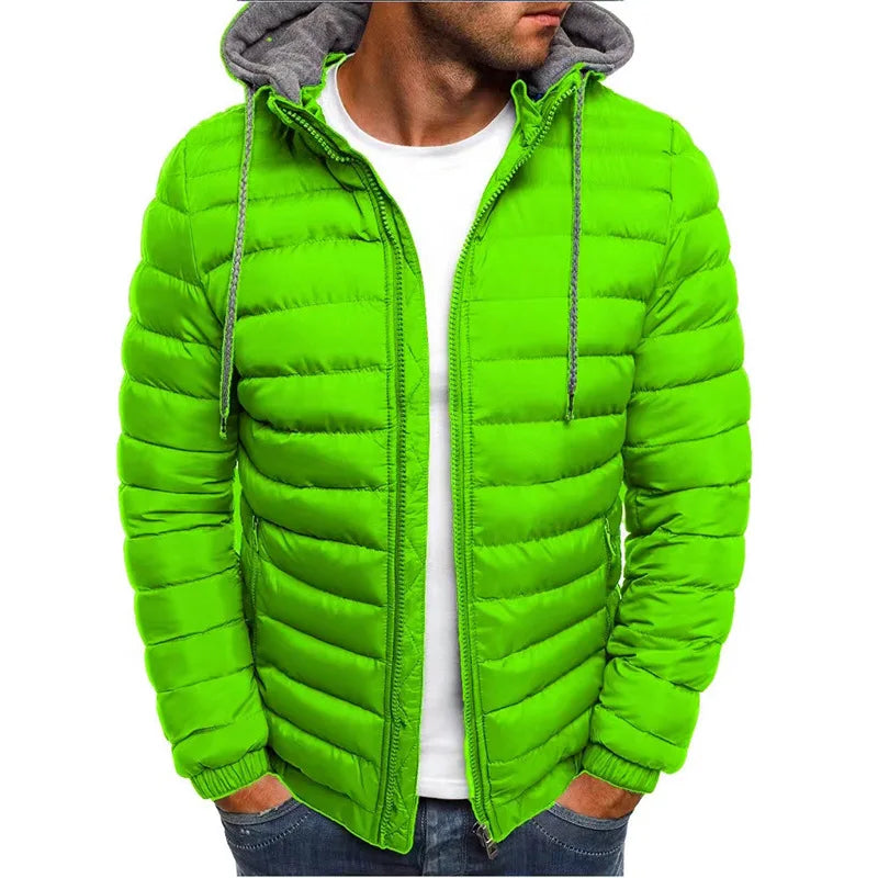Men's Autumn Winter Loose Hooded Jacket