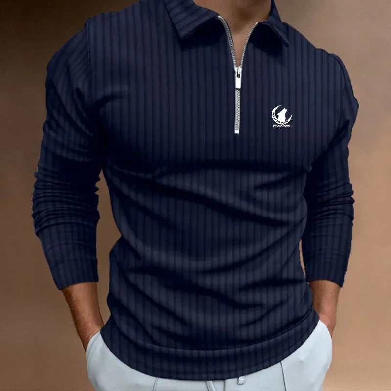 Men’s Zipper Polo Shirt