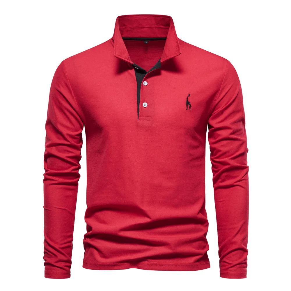 Men's AIOPESON Deer Embroidery Polo