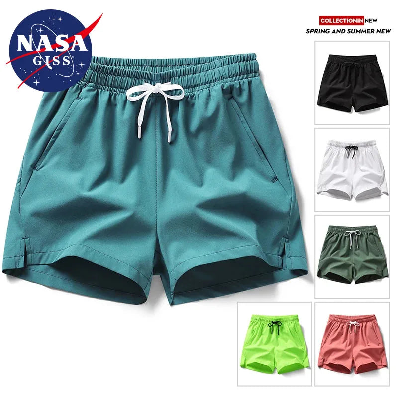 Unisex 3-in-1 Sports Shorts with Zippered Pockets