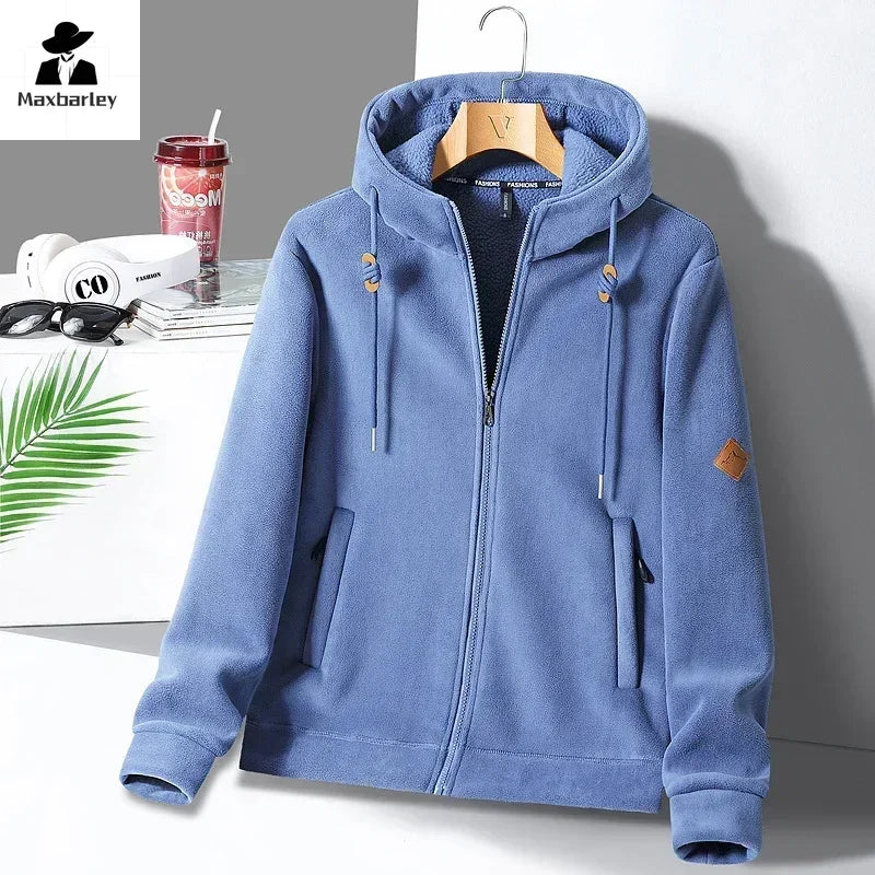 Unisex Winter Fleece-Lined Hoodie Jacket