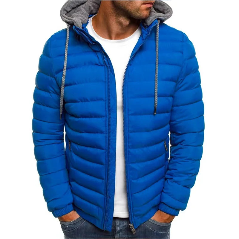 Men's Autumn Winter Loose Hooded Jacket