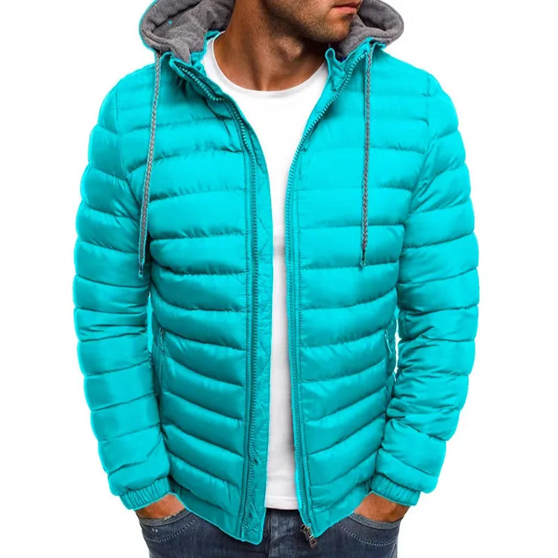 Men's Autumn Winter Loose Hooded Jacket