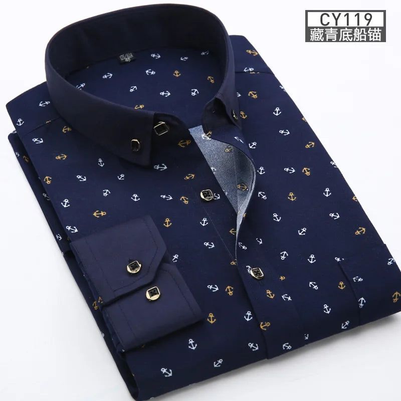 Men's Slim Fit Printed Shirt