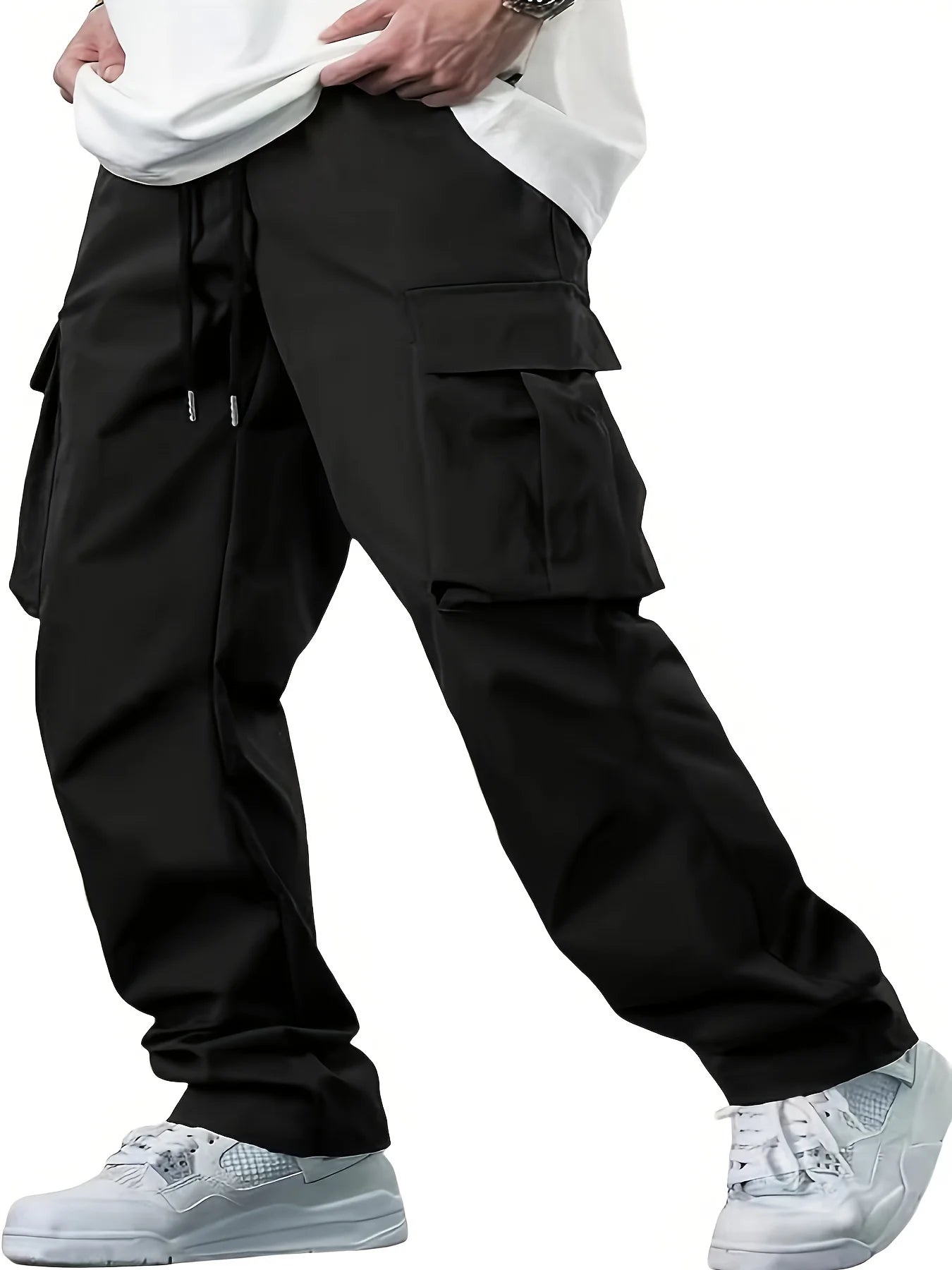 Drawstring Multi-Pocket Pants
