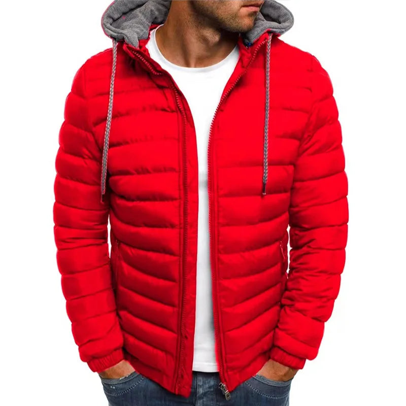 Men's Autumn Winter Loose Hooded Jacket