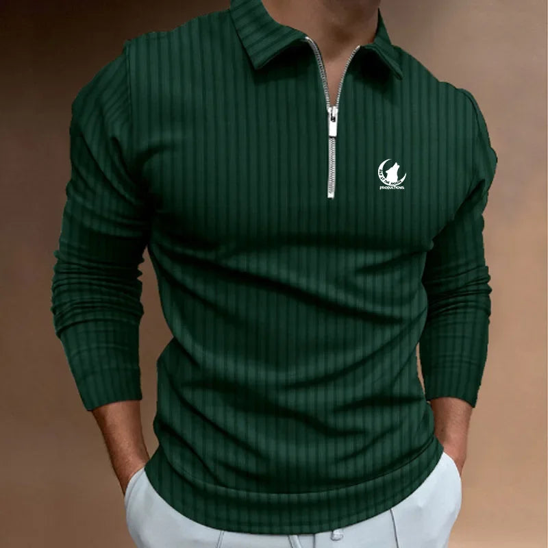 Men’s Zipper Polo Shirt