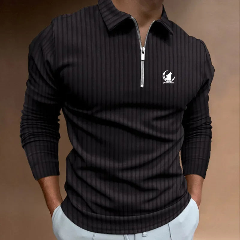 Men’s Zipper Polo Shirt