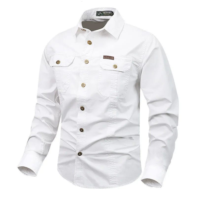 Men's Retro Cargo Long-Sleeve Shirt