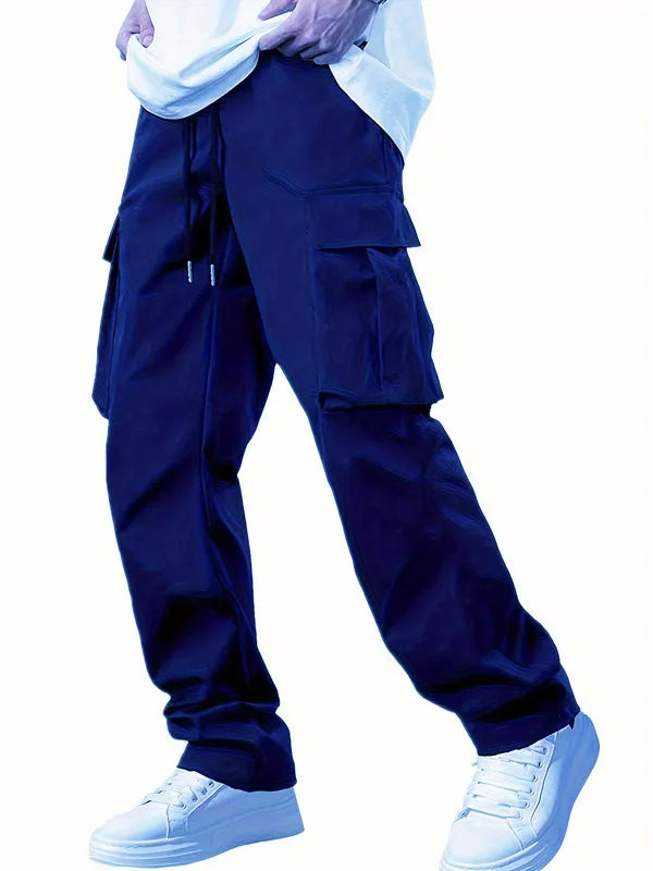 Drawstring Multi-Pocket Pants