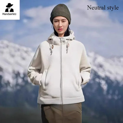 Unisex Winter Fleece-Lined Hoodie Jacket