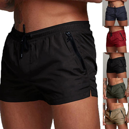 Men’s Quick-Dry Swim Trunks with Zipper Pockets