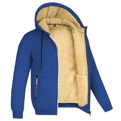 Unisex Plush Zipper Hoodie Jacket