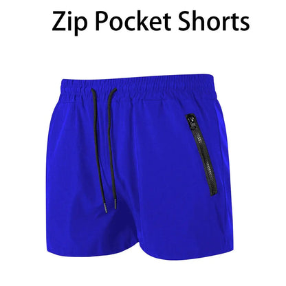 Men’s Quick-Dry Swim Trunks with Zipper Pockets