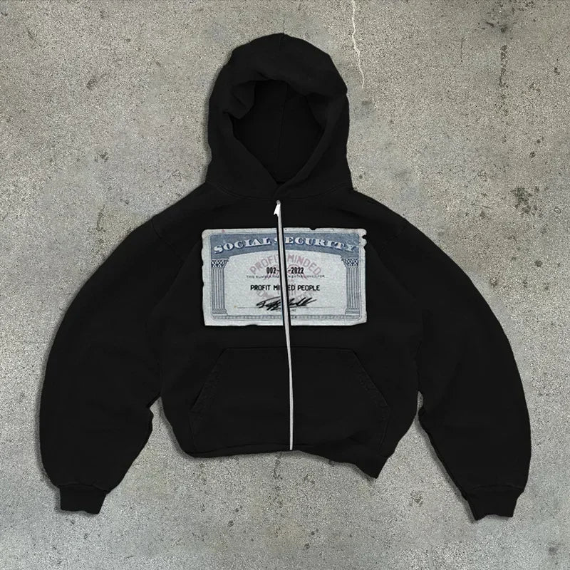 Unisex Y2K Retro Printed Hoodie