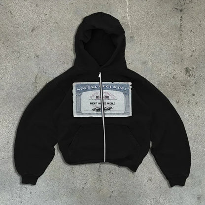 Unisex Y2K Retro Printed Hoodie