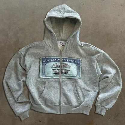Unisex Y2K Retro Printed Hoodie