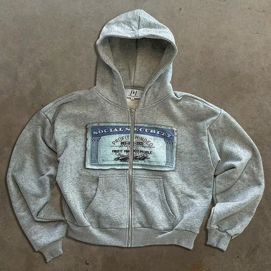 Unisex Y2K Retro Printed Hoodie