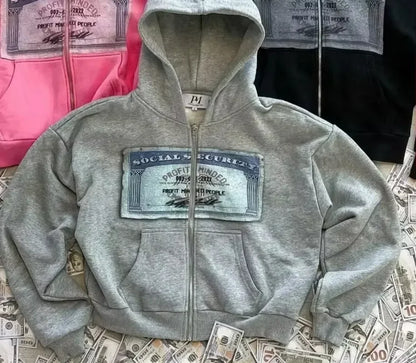 Unisex Y2K Retro Printed Hoodie