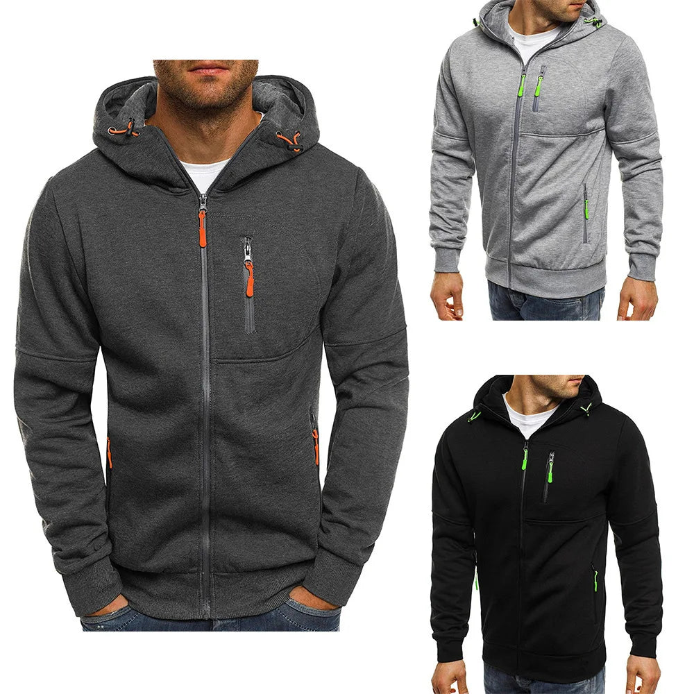 Men's Slim Fit Zipper Hoodie