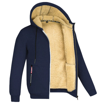 Unisex Plush Zipper Hoodie Jacket
