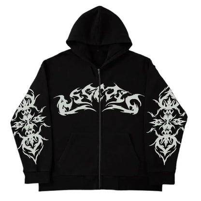 Unisex Y2K Retro Printed Hoodie