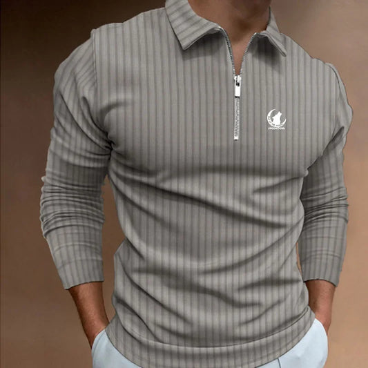 Men’s Zipper Polo Shirt