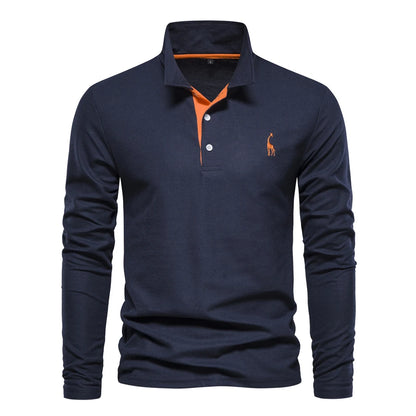 Men's AIOPESON Deer Embroidery Polo