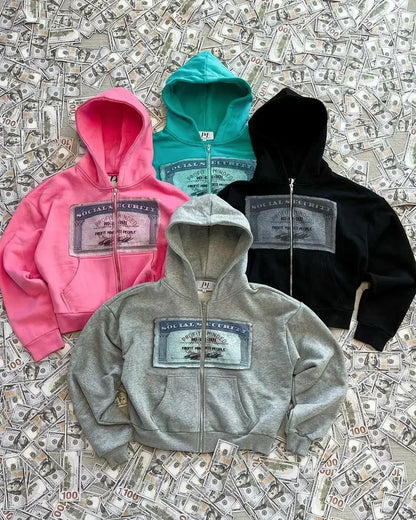 Unisex Y2K Retro Printed Hoodie