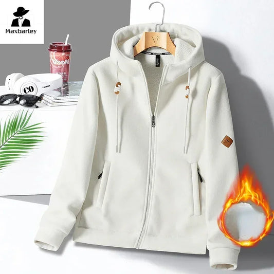 Unisex Winter Fleece-Lined Hoodie Jacket