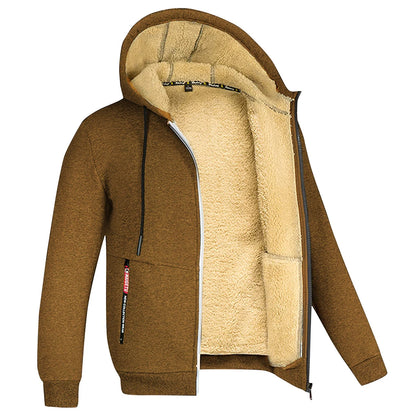 Unisex Plush Zipper Hoodie Jacket