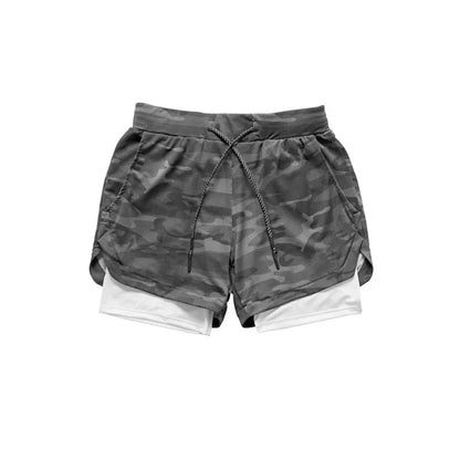 Men’s 2-in-1 Camouflage Running Shorts