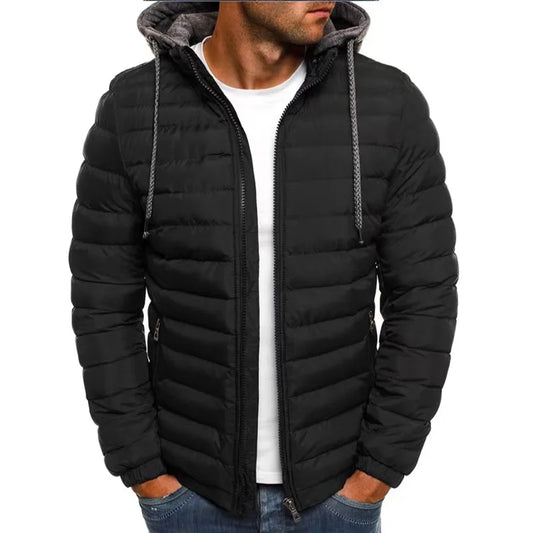 Men's Autumn Winter Loose Hooded Jacket
